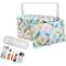 SINGER® Large Abstract Geo Print Sewing Basket with Matching Pouch Sew Kit